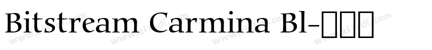 Bitstream Carmina Bl字体转换